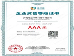 AAA級資信等級證書